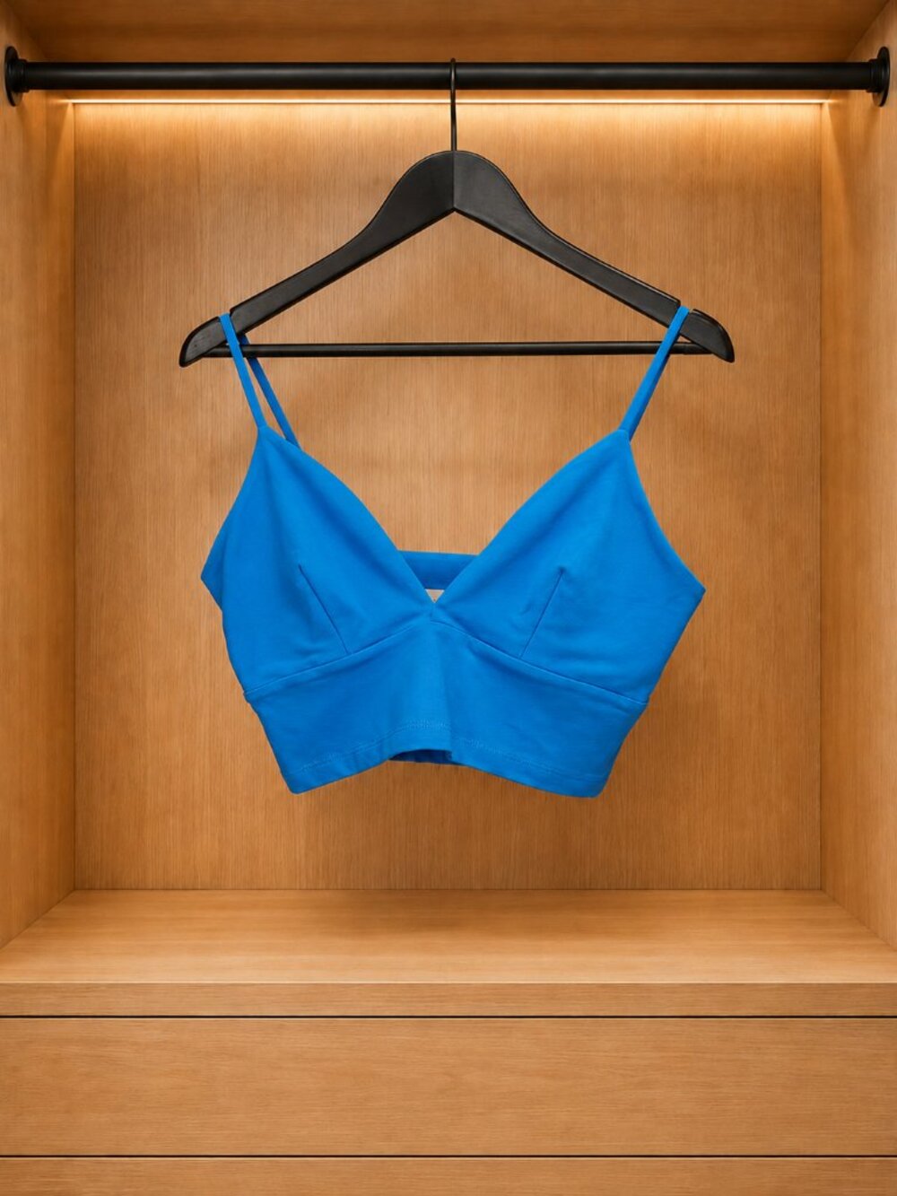 Susana Monaco Thin Strap V Neck Crop Top
